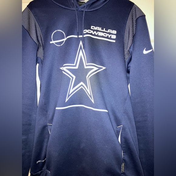 NIKE SMALL DALLAS COWBOYS HOODIE DRI-FIT ONFIELD APPAREL - Picture 3 of 8